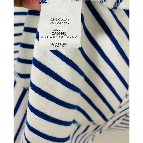 J. Crew Blue and White Strip Daybreak Ponte Knit Sleeveless Dresses - Picture 5 of 9